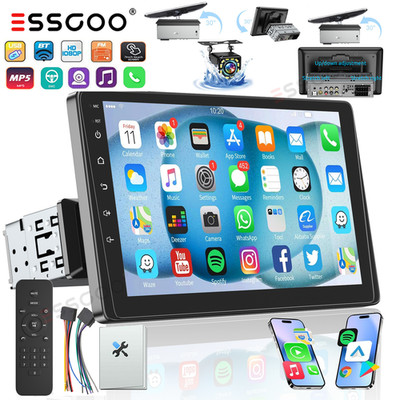 Single 1Din 9'' Touch Screen Stereo Bluetooth Radio Apple CarPlay Android Auto BT