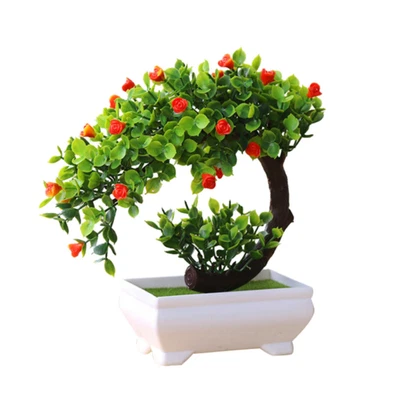 Künstliche Pflanzen Bonsai Kleine Baum Topfpflanzen Gefälschte Vase Blumen Topf - Bild 1 von 4