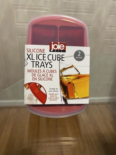 Joie Silicone XLIce Cube 2 Vassoi con Coperchio Antiversamento Top Facile Rilascio Rosso - Foto 4 di 7