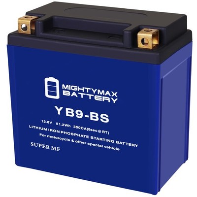 Mighty Max YB9-BS Lithium Replacement Battery for Honda 125 CH125 Elite 1984