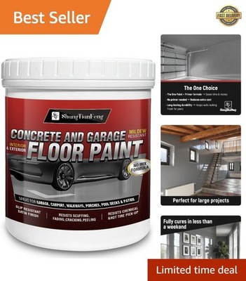 Durable 1 Gallon Acrylic Floor Coating for Indoor/Outdoor - Low Odor & Fast Dry