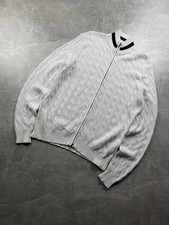 Polo by Ralph Lauren White Cable Knit Zip Sweater Size L