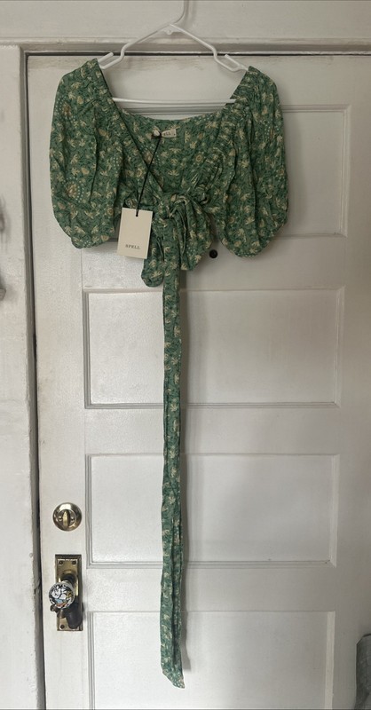 Madame Peacock Sweetheart Blouse Emerald By Spell Size M So Cute 🔥