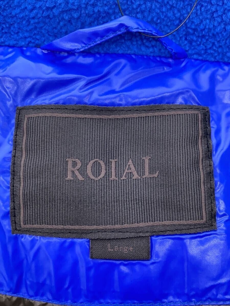 roial Down Jacket, Large, Nylon, Blue, Solid Colo… - image 3