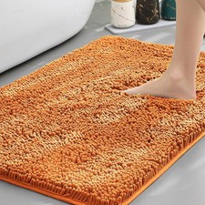 Chenille Bath Mat Rug Shaggy Bathroom Mats Absorbent Non-Slip Carpet Shower Long
