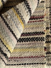 Antica Coperta a Telaio, Sicilia 1970, Tappeto di Stracci, Frazzata 