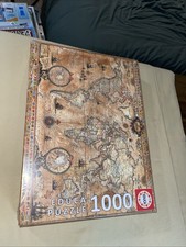 Educa Antique World Map 1000-Piece Puzzle, Brown, 15159 New Sealed