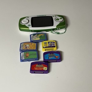 LeapFrog Leapster GS Green Console + Various Leapster Games Untested