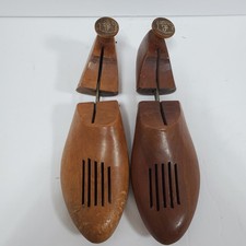 Florsheim Wooden Shoe Trees Mens 10.5 Brown Vintage Adjustable Stretchers