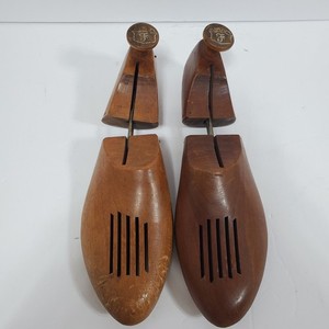 Florsheim Wooden Shoe Trees Mens 10.5 Brown Vintage Adjustable Stretchers