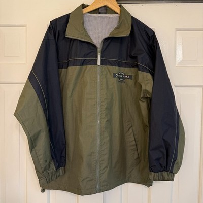 VTG Men's National Crater Lake Park Oregon Size L Full Zip Up  Mesh Lined Jacket