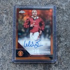 Wes Brown Auto /25 Orange Topps Chrome Manchester United Deluxe Edition
