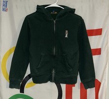 Ralph Lauren Polo Bear Hoodie Youth Medium Green Sweatshirt Embroidered