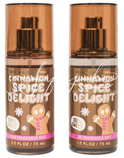 Bath  Body Works Cinnamon Spice Delight Mini Fragrance Spray Mist 2.5 oz 2 pc