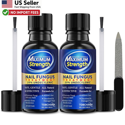 Toenail Fungus Treatment 25pct Undecylenic Acid AthletesFoot 2pcs Kit FROM USA 