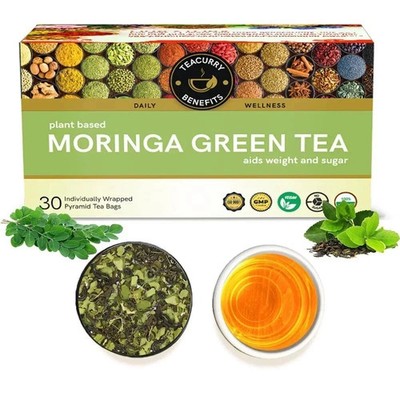 TEACURRY Moringa Green Tea - 30 Tea Bags
