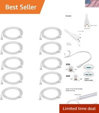 T5 T8 Power Extension Cord 5FT for LED Tube Light Fixture,Double Female End L...