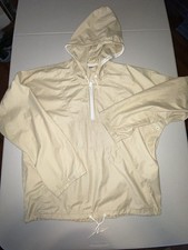 vintage Levi s windbreaker Hooded Pockets Zipper Beige Cream Tan