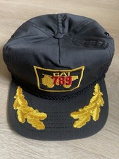 Vintage Cat 789 SnapBack Hat Black And Gold E...