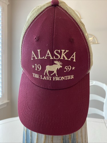 Alaska Last Frontier Hat Adjustable Front Embroidered Worn Once ACE USA