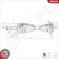 Antriebswelle Esen SKV 40SKV281 FüR VW Multivan T5 7HM 7HN 7HF 7EF 7EM 7EN 7HA