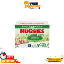 Huggies Natural Care Sensitive Baby Wipes, Fragrance Free, 17 pk., 1088 Wipes
