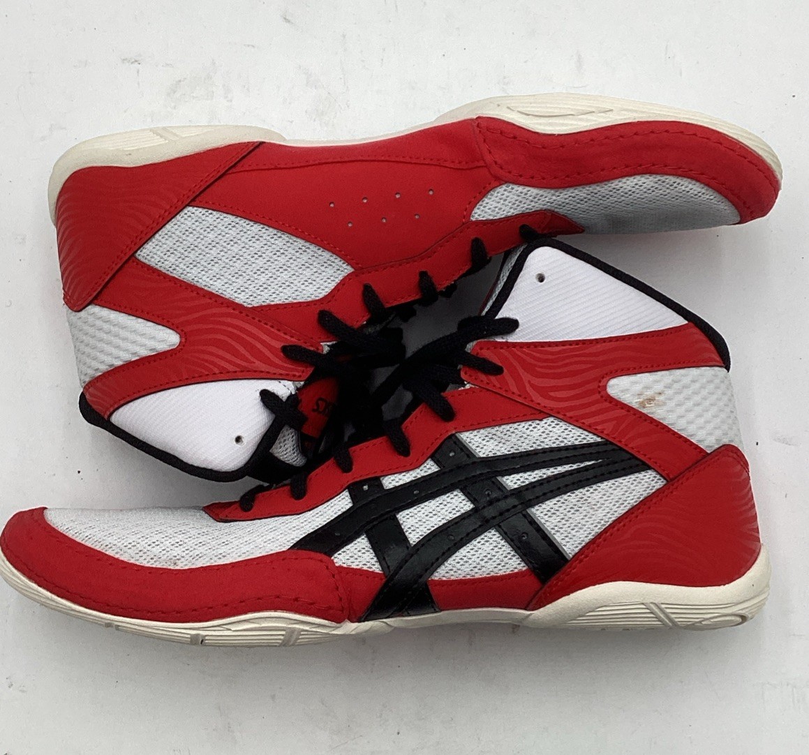 Asics Men's Matflex 7 Wrestling Shoes-Red/White-Size: 9.5