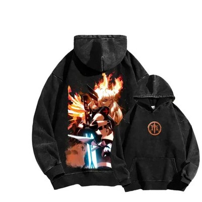 Anime Fire Warrior Girl Graphic T-Shirt Hoodie Unisex S-5XL