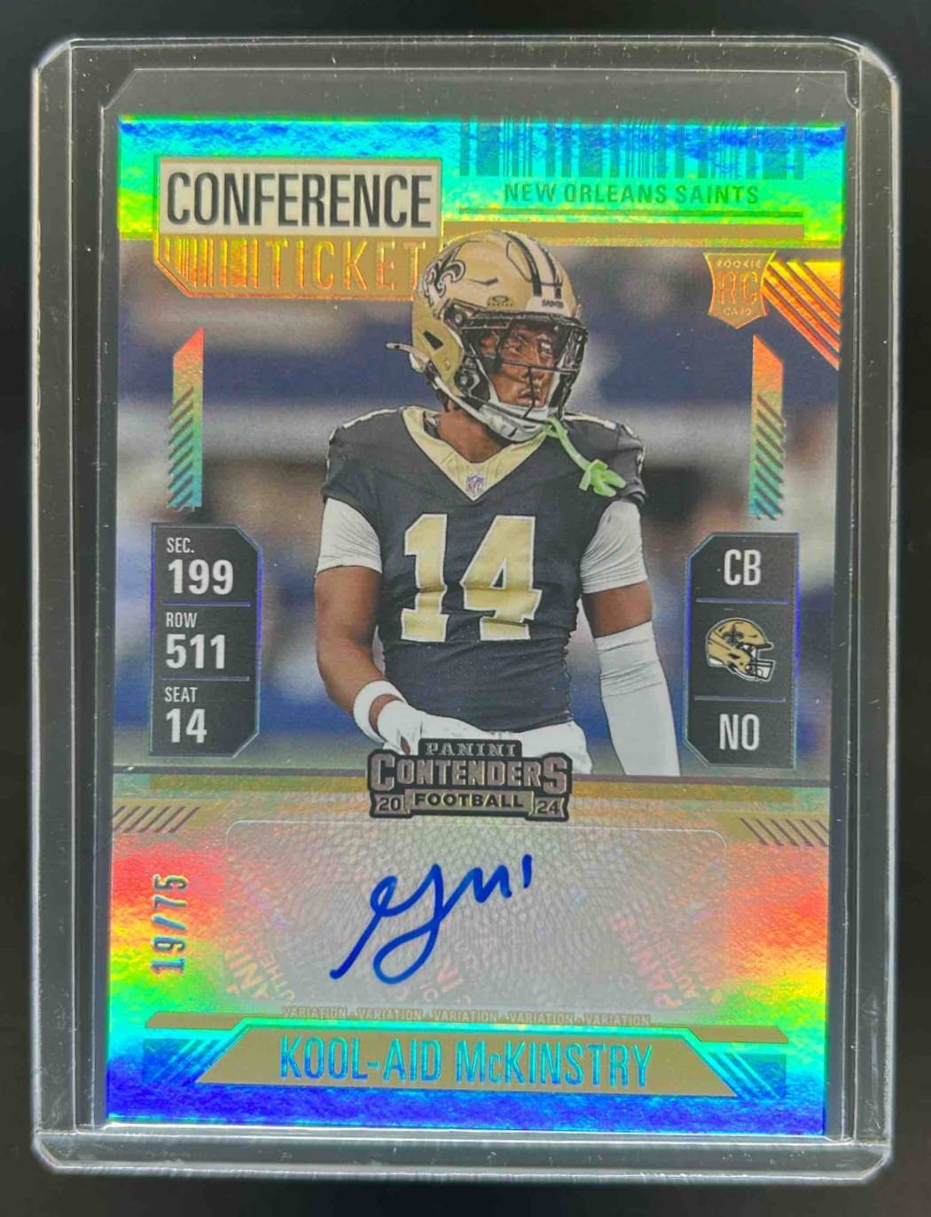 2024 Contenders Kool-Aid McKinstry Rookie Ticket Variation Auto Conference #/75