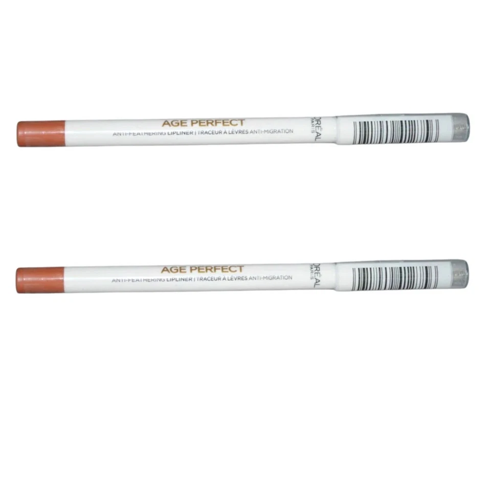 Pack of 2 L'Oreal Paris Age Perfect Anti-Feathering Lip Liner, Bright Mocha 10 - Image 2 of 4