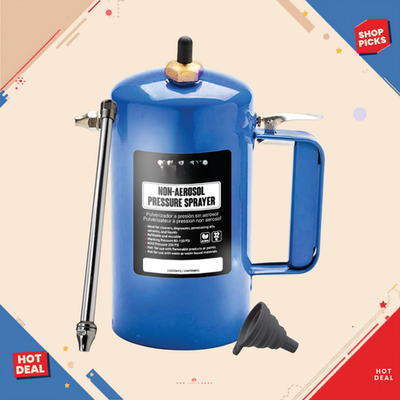 #ad NEW 32oz Non Aerosol Pressure Sprayer Refillable Steel Canister Blue $52.07