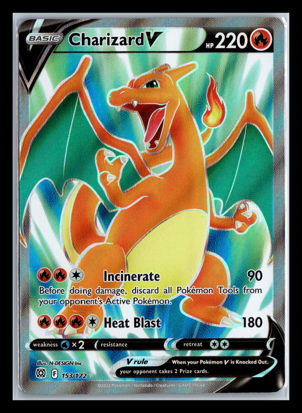 Charizard V 153/172 Pokemon TCG Brilliant Stars Full Art Ultra Rare NM 153/172
