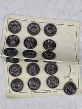 Vintage Brown Buttons x19 Retro 2.2cm Large Sewing Fasteners Coat Cardigan Craft