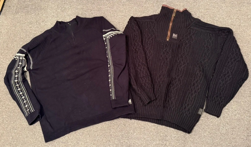 Dale of Norway 2 Sweaters Sz S/M 100% Wool Knit Fisherman Water Repellent Winter
Opens in a new wind