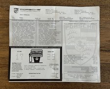 Porsche 911 964 American Roadster Mint Oem 1992 Factory Window Price Sticker Porsche 911 964 American Roadster Mint Oem 1992 Factory Window Price Sticker