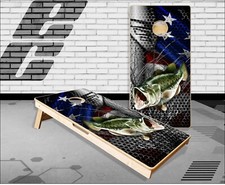 Bass American Blades Cornhole Boards Bean Bag Toss Game
