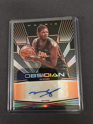 2019-20 Panini Obsidian Mo Bamba Matrix Orange Etch Auto /35
