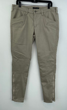 5.11 14 Long Tactical Pants Womens Tan Cargo Skinny Leg Zipper 34x30 A22-04