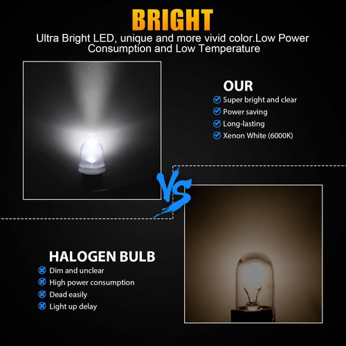 20/50 BA9s 1895 H6W 53 57 Bayonet LED Light Bulbs For Car Map Lamp 12V NEW White - Picture 4 of 16