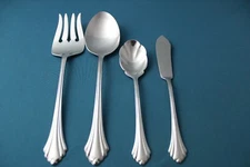4pc Serving Set Tablespoon Spoon Meat Fork Sugar Oneida BANCROFT Stainless