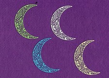 CRESCENT MOON die cuts scrapbook cards