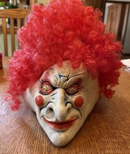 Vintage 2001 Don Post Studios Clown Mask Rubber Latex Halloween Scary