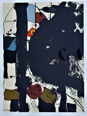 JOSEP GUINOVART (Spain 1927-2007) Original SIGNED European AbEx Color LITHOGRAPH