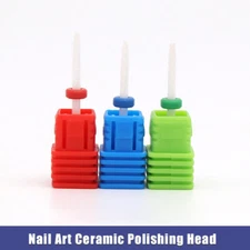 Nail Art Ceramic Polishing Head Electric Rotary File Drill Bits Manicure Tools