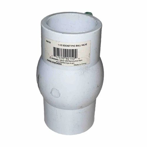 Jones Stephens 1-1/2 in. x 1-1/2 in. PVC Straight Ball Valve with Solvent Ends - Picture 3 of 3