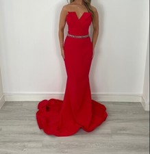 1927 Pia Michi Red Size 8 Evening Gown