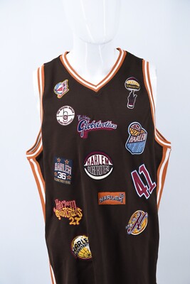 Vintage Harlem Globetrotters Platinum Fubu Jersey Sz XL All Over