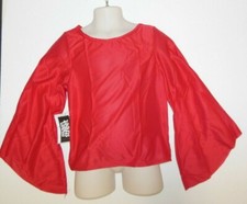 Praisewear Blouse Liturgical Red Long Bell SLeeve ch/Ladies basetop pullover