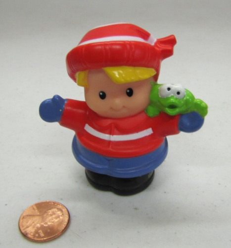 Fisher Price Little People CHRISTMAS WINTER HOLIDAY EDDIE Boy w/ FREDDIE Rare! - Picture 1 of 2
