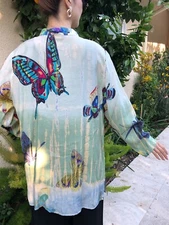 Citron Clothing Butterfly tie-dye 100% Rayon Plus size  New with Tag made in USA